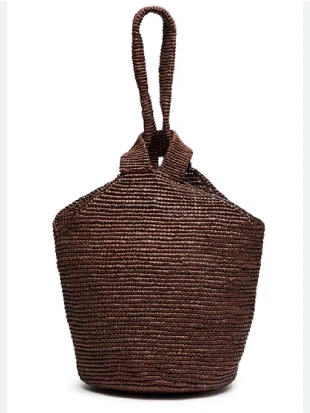 Sensi Studio Brown Woven Loop-Handle Tote Bag